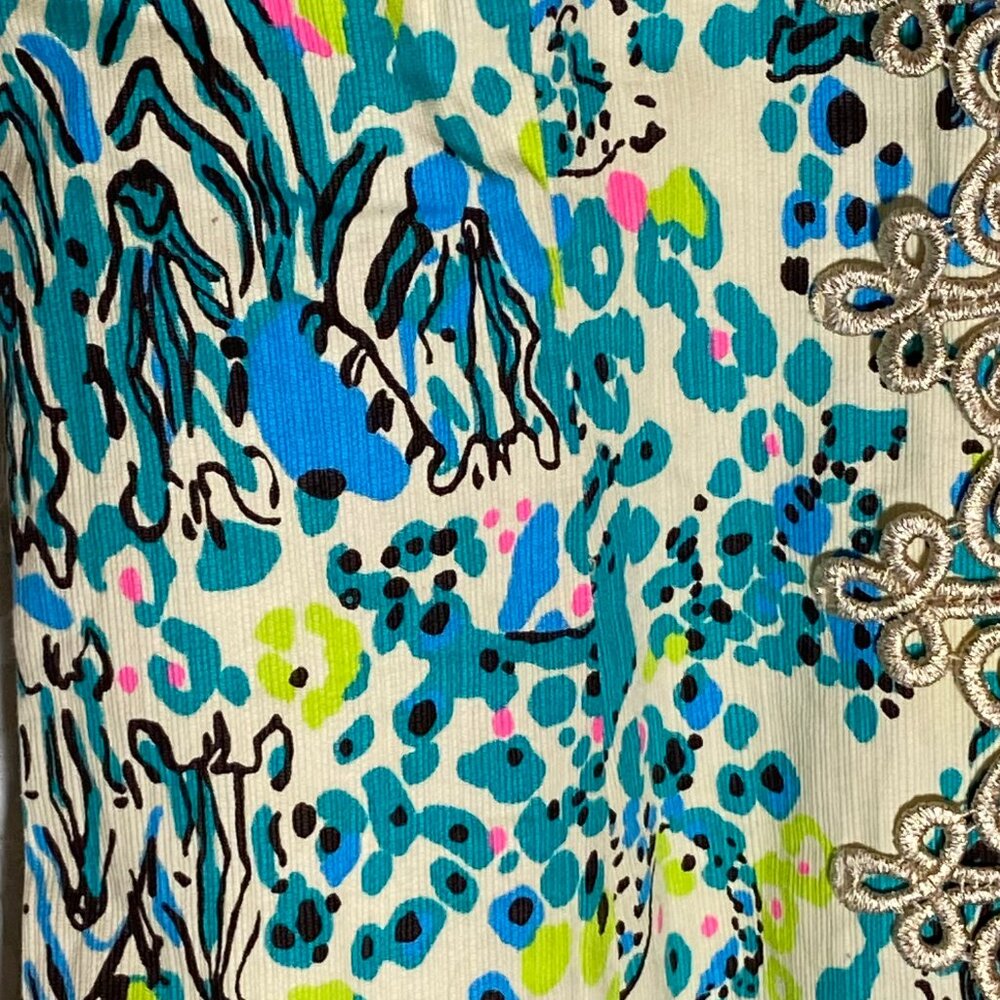 Lilly Pulitzer Dress Ember Shift Sea Oat Escapades In The Everglad Women Sz 8 - Picture 12 of 14